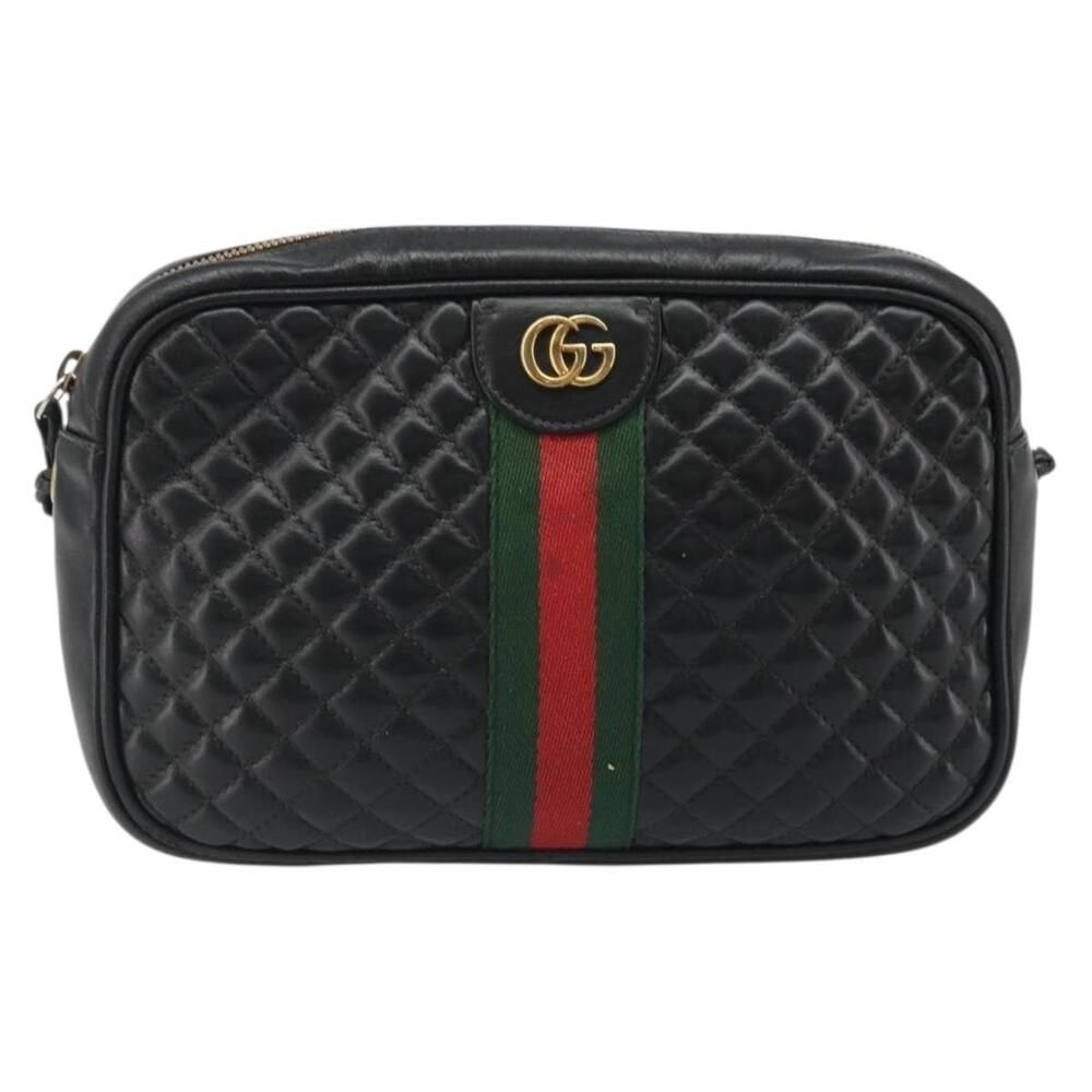 Gucci GG Marmont Web Shoulder Bag Black